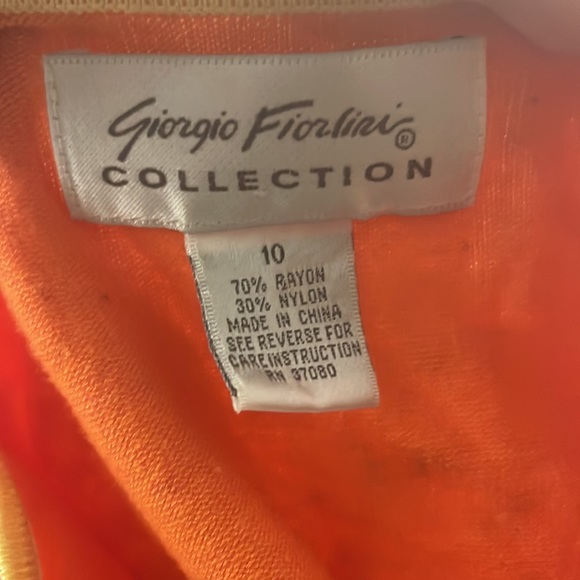 GIORGIO FIORLIRI— Orange Button-Up Sweater - Picture 2 of 2